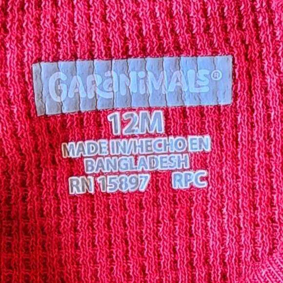 Garanimals Toddler Girl Onesie (Love my Daddy) Size 12M, Color red. - Picture 5 of 6